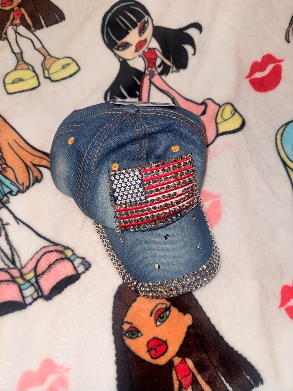 Bling American Flag Denim Hat 🇺🇸💎